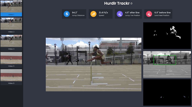 User interface for Hurdle Tracker