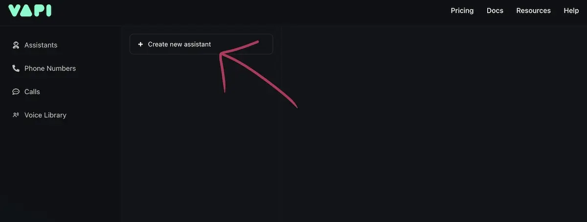 Creating a new assistant