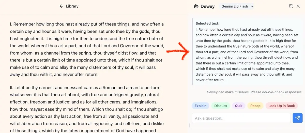 Dewey understands your context