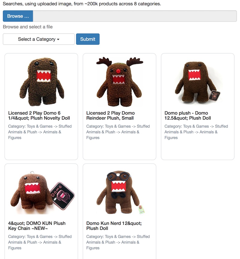 Image Search Toy Results