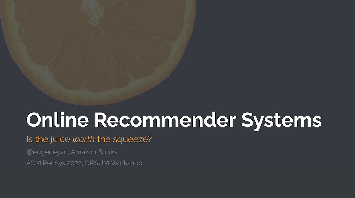 Online Recommender Systems: Is the juice worth the squeeze?