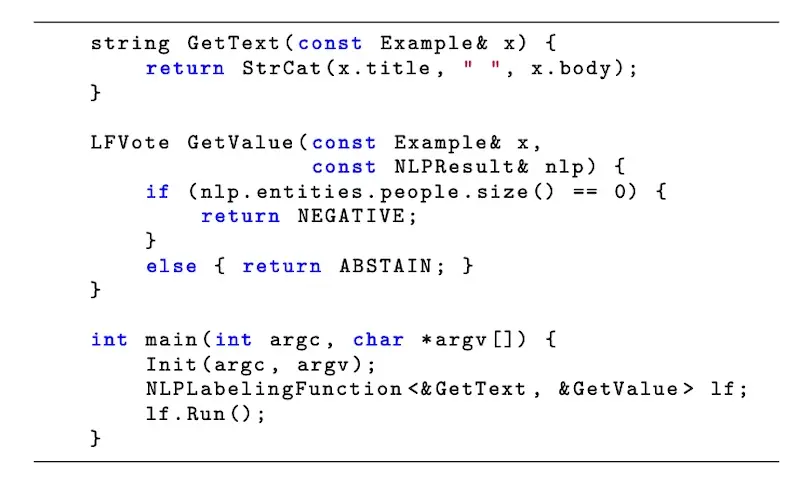 Template labeling function written in C++
