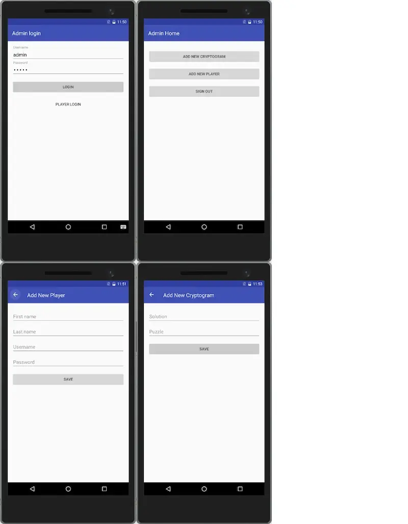 Software Development Process Admin Screen