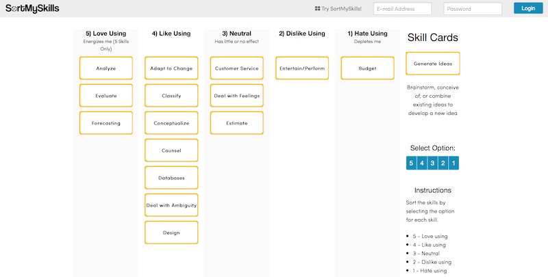 SortMySkills is now live!